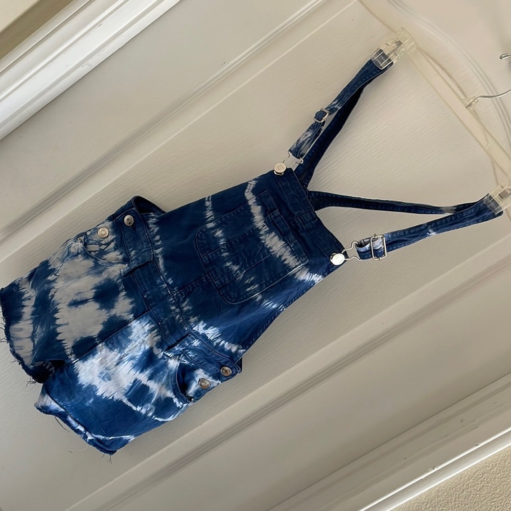 Girls 16 tie-dye shortalls
